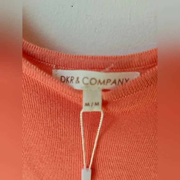 DKR&Company Coral Sleeveless Knit Top Lyocell Linen Size M L - Picture 3 of 7